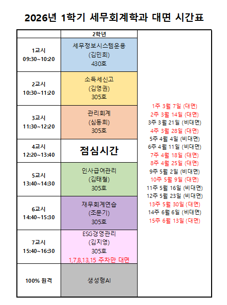 [세무회계학과] 2026학년도 1학기 시간표.PNG